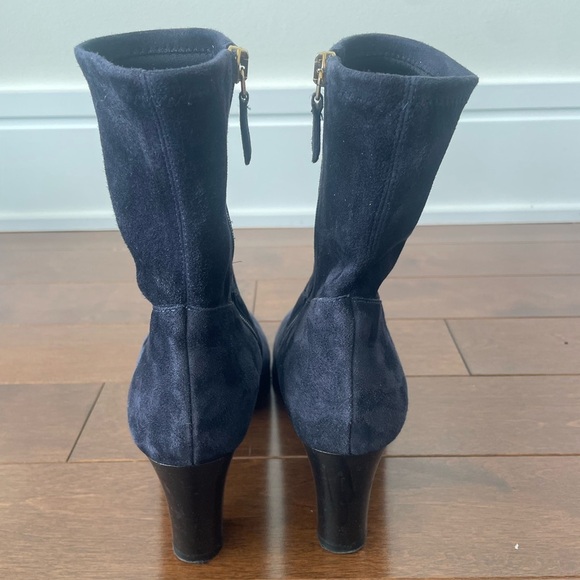 LK Bennett Navy Blue Suede Ankle Boots – Women’s 36 EU / US 6 – Made in Italy - Picture 4 of 7